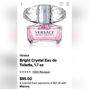 Versace Bright Crystal Perfume